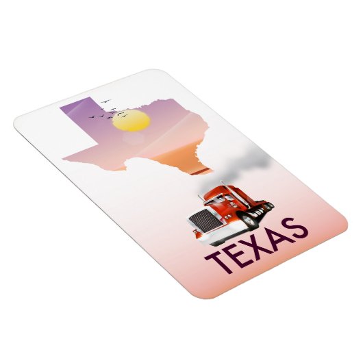 Texas Map Big Rig Magneet (Rechterzijde)
