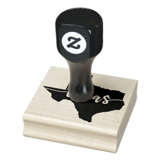 Texas Map Cute Texas Typography State Map Rubberstempel (Stempel)