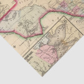 Texas Map door Mitchell Tissuepapier (Detail)