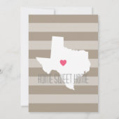 Texas Map Home State Love met Custom Heart Kaart (Achterkant)