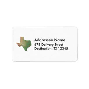 Texas Map Label