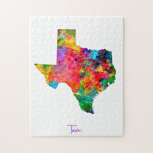 Texas Map Legpuzzel (Verticaal)