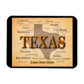 Texas  Map Magneet (Horizontaal)