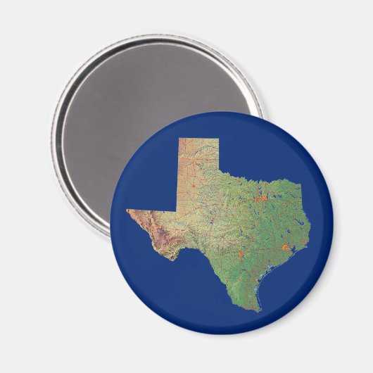 Texas Map Magnet Magneet (Voorkant / Achterkant)