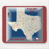 texas map mousepad muismat (Voorkant)