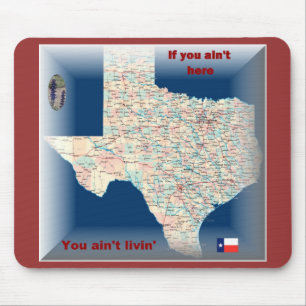 texas map mousepad muismat