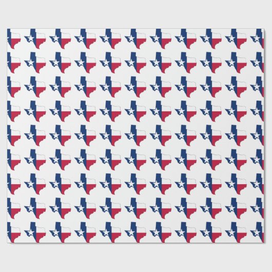 Texas Map Outline en Flag Cadeaupapier (Vlak)