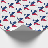 Texas Map Outline en Flag Cadeaupapier (Hoek)