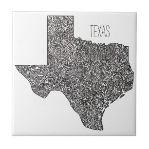 Texas Map Tegeltje