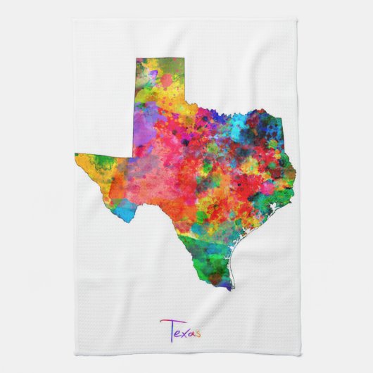 Texas Map Theedoek (Verticaal)
