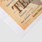 Texas Map Tissuepapier (Detail)