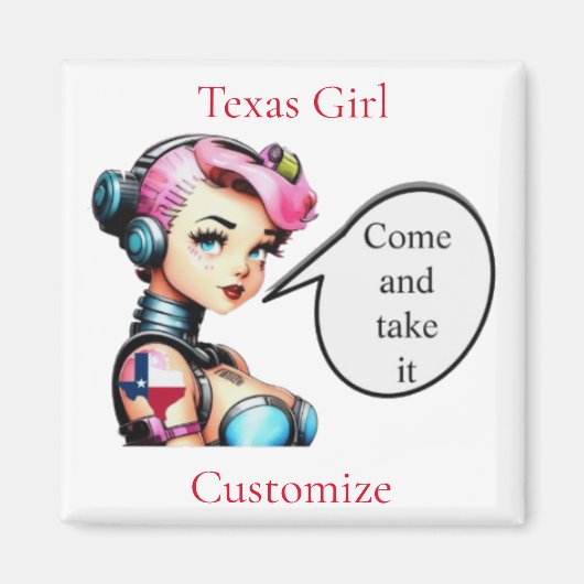 Texas Meisje Thunder_Cove Magneet (Voorkant)