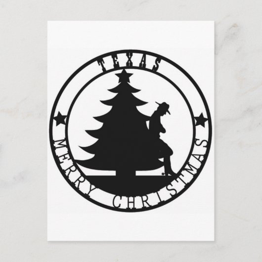 Texas Merry kerst Feestdagenkaart (Voorkant)