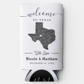 Texas Minimalist Texaanse kaart Bruiloft Welkom (Voorkant)