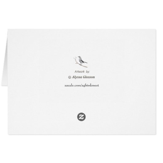 Texas Mockingbird Inspirerend Kleine Kaart (Achterkant Horizontaal)