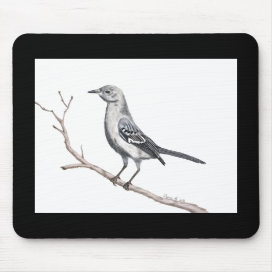Texas Mockingbird Mousepad Muismat (Voorkant)