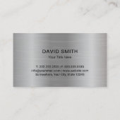 Texas Monogram Logo Modern Metal Visitekaartje (Achterkant)