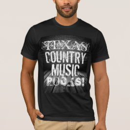 Texas Music Rocks Basic Black T-Shirt