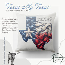 Texas My Texas Square Throw Pillow