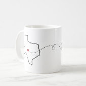 Texas naar Georgië - Heart2Heart Koffiemok (Voorkant links)