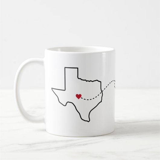 Texas naar Georgië - Heart2Heart Koffiemok (Links)