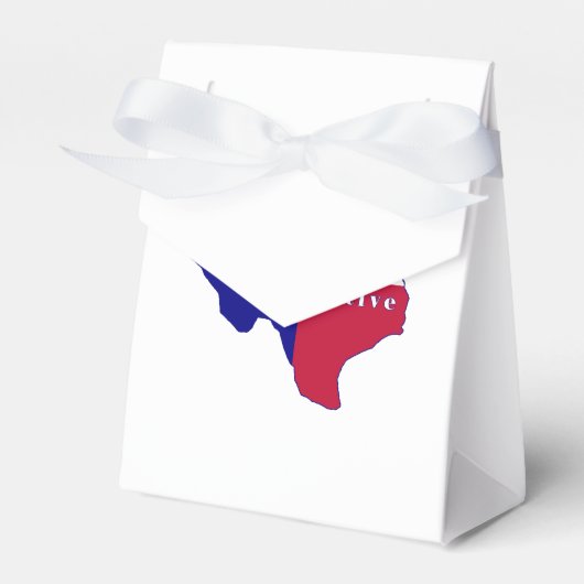 Texas Native Flag Map Bedankdoosjes (Voorkant Zijde)
