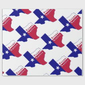 Texas Native Flag Map Cadeaupapier (Vlak)