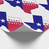 Texas Native Flag Map Cadeaupapier (Hoek)