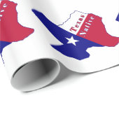 Texas Native Flag Map Cadeaupapier (Rol Hoek)