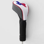 Texas Native Flag Map Golfheadcover (Schuin)