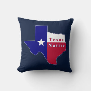 Texas Native Flag Map Kussen