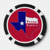 Texas Native Flag Map Poker Chips (Achterkant)