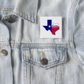 Texas Native Flag Map Vierkante Button 5,1 Cm (In situ)