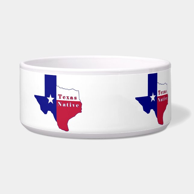 Texas Native Flag Map Voerbakje (Rechts)