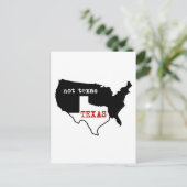 Texas / Niet Texas Briefkaart (Staand voorkant)