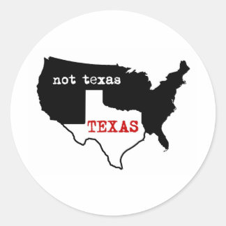 Texas / Niet Texas Ronde Sticker