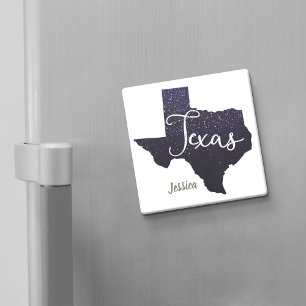 Texas Night Stars State Shape Magneet