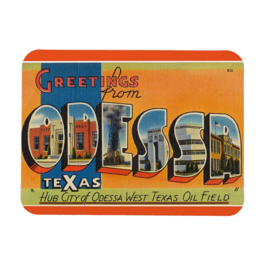Texas, Odessa Magnet (Horizontal)