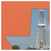Texas Oil Gas Rig Imprimer Tissu 9" Carré (Fermer)