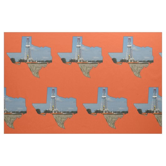 Texas Oil Gas Rig Imprimer Tissu 9" Carré (Fat Quarter)