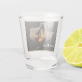 Texas Oil Pump Jack met Sunset Persoonlijk Shot Glas (Achterkant)