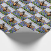 Texas Oil Pump Jack op Sunset on Bluebonnets Cadeaupapier (Hoek)