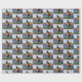 Texas Oil Pump Jack op Sunset on Bluebonnets Cadeaupapier (Vlak)