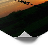 Texas Oil Pumpjack at Sunset Poster (Coin)