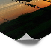 Texas Oil Pumpjack at Sunset Poster (Coin)