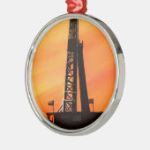 Texas Oil Rig Metalen Ornament (Links)