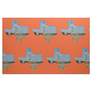 Texas Oil Rig Print Fabric 9-inch vierkant Stof