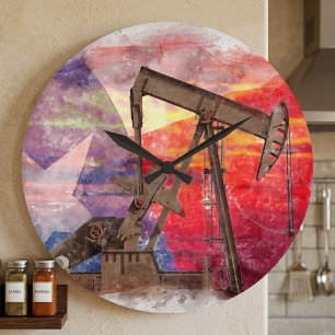Texas-oliepomp: Lone Star State-erfgoedkunst Grote Klok