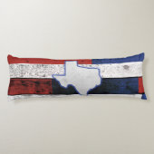 Texas op Wooden Boards Lichaamskussen (Achterkant)