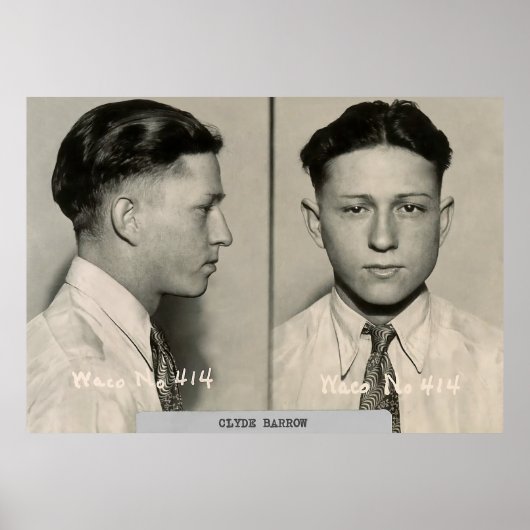 TEXAS OUTLAW CLYDE BARROW c. 1930 Poster (Voorkant)